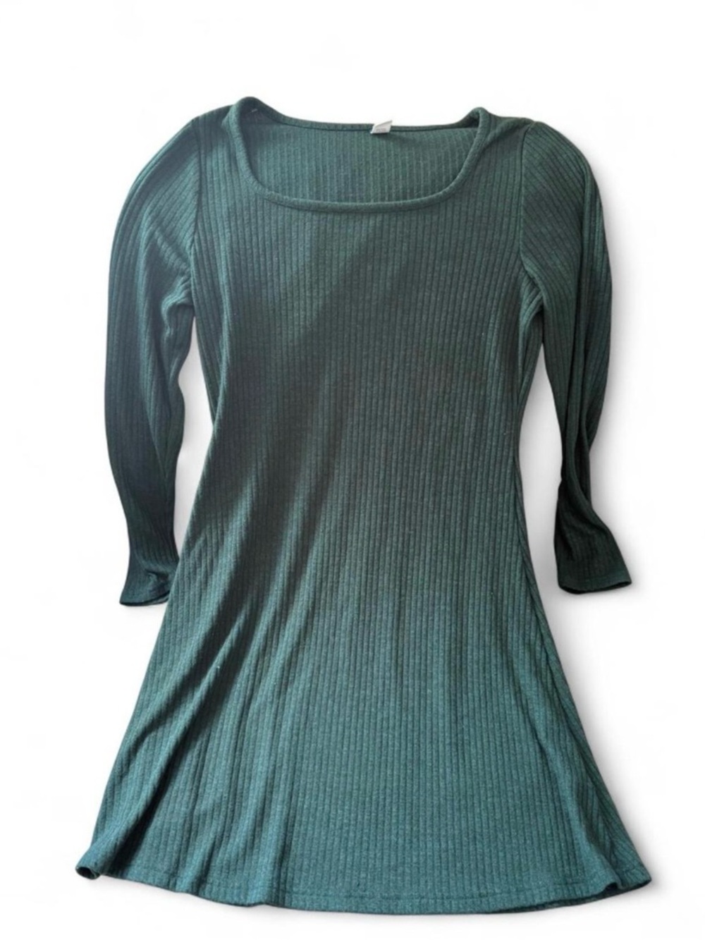 Womens Old Navy Ribbed Emerald Green Scoop Neck Dress Sz M